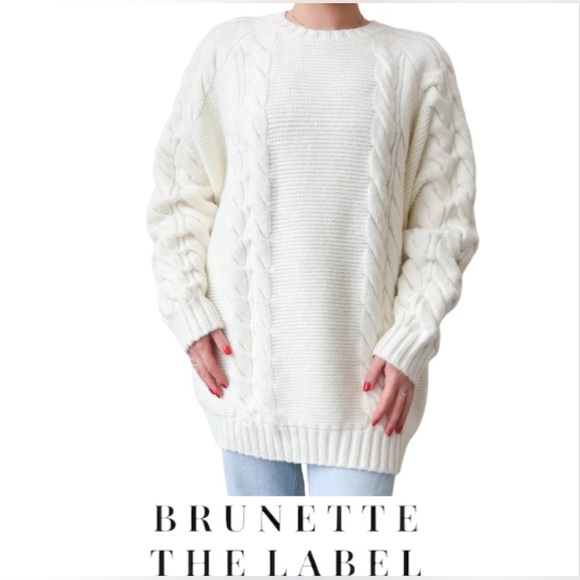 NWT 3XL/4XL BRUNETTE THE LABEL Big Sister Adele Cableknit Sweater Dress, Black - Picture 16 of 16